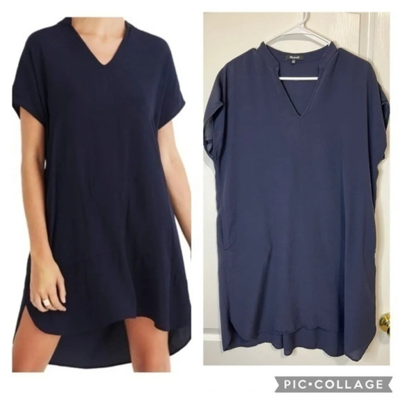 MADEWELL Novel V-Neck Shift Dress Size L - Picture 1 of 12